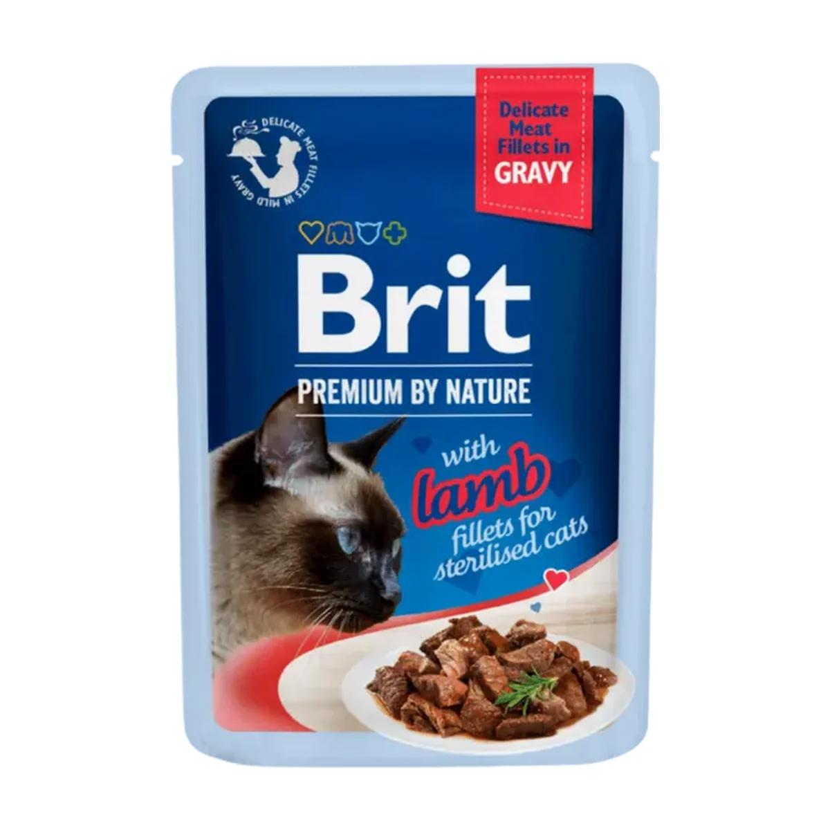 Brit Premium Delicate Fillets pâtée en sauce pour chat stérilisé à l’agneau 85 g