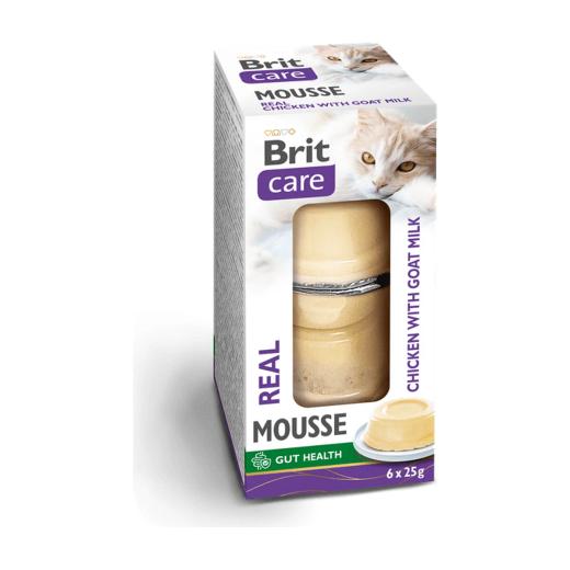 Brit Care Mousse Real Chicken au poulet et au lait de chèvre pour chat 6 x 25 g, Brit à Casablanca