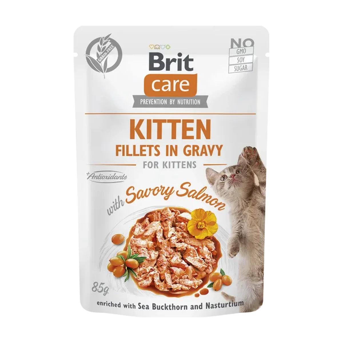 Brit Care Cat Filets en sauce au saumon pour chaton 85 g