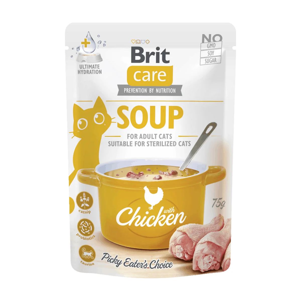 Brit Care Cat soupe au poulet pour chat 75 g