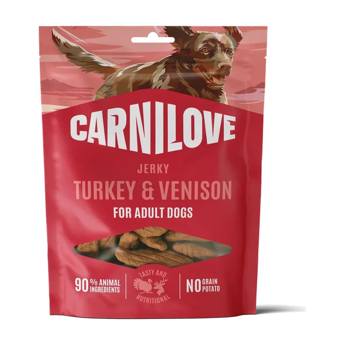 Carnilove Jerky friandises pour chien à la dinde et au gibier 100 g