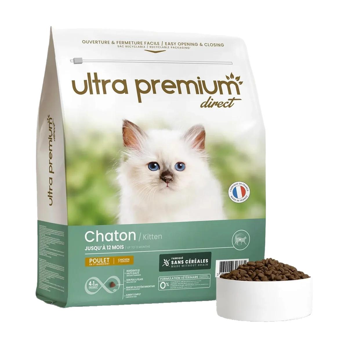 Ultra Premium Direct Croquettes sans céréales pour chaton 3 kg