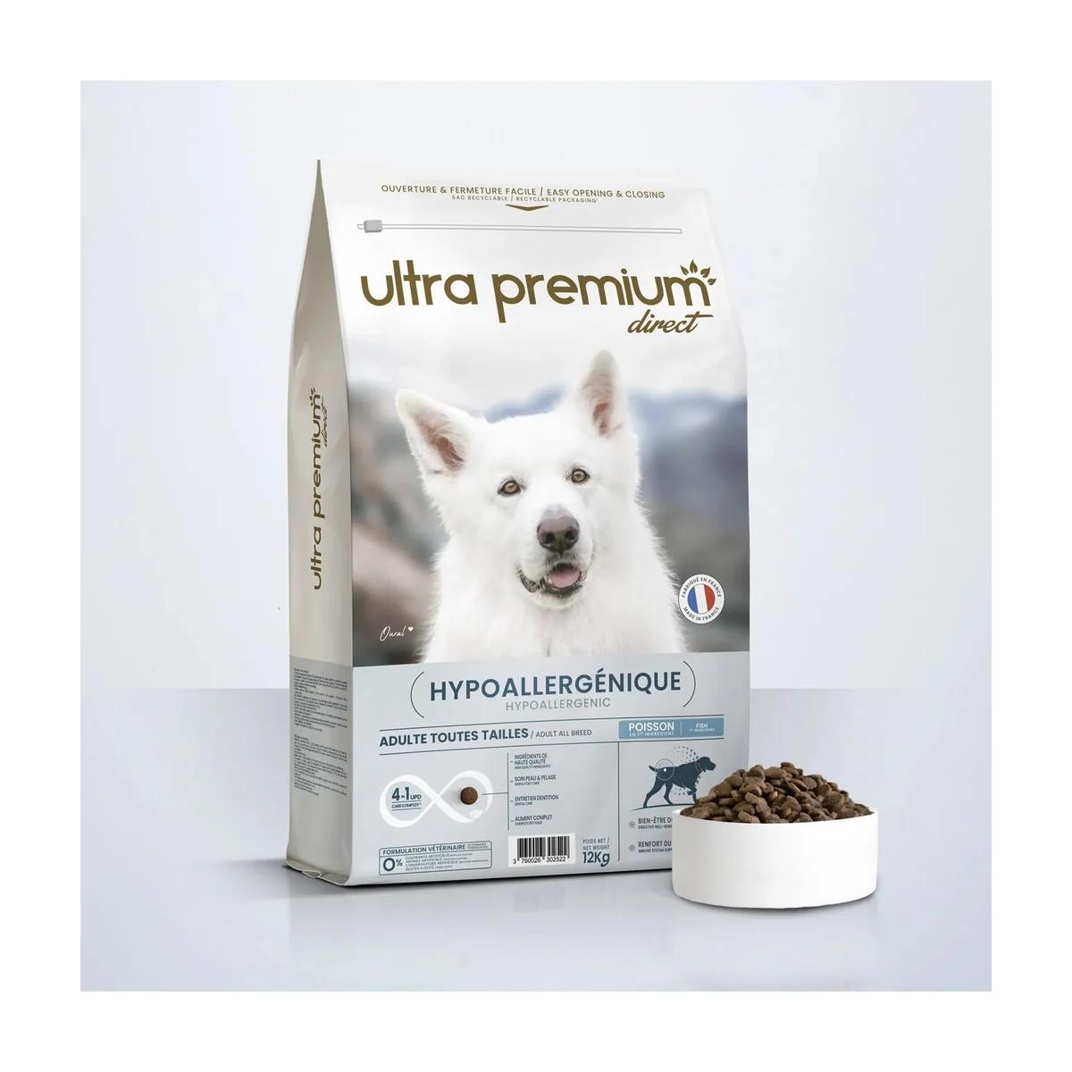 Ultra Premium Direct Croquettes hypoallergéniques au poisson Care pour chien 12 kg