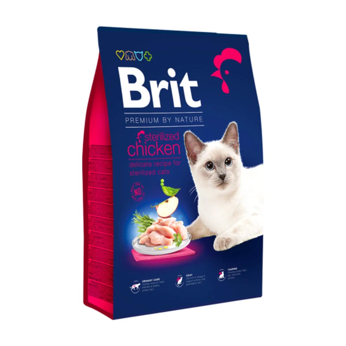 Brit Premium by Nature Chat adulte stérilisé Poulet 8 kg