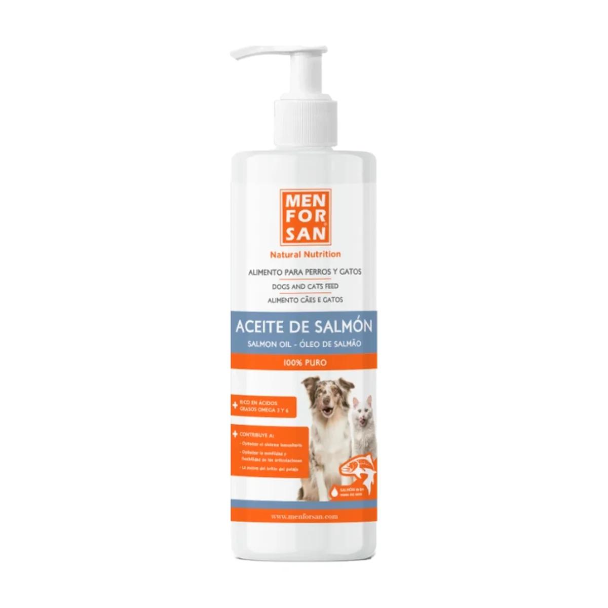 Man for san Huile de saumon complément pour chien et chat 500 ml