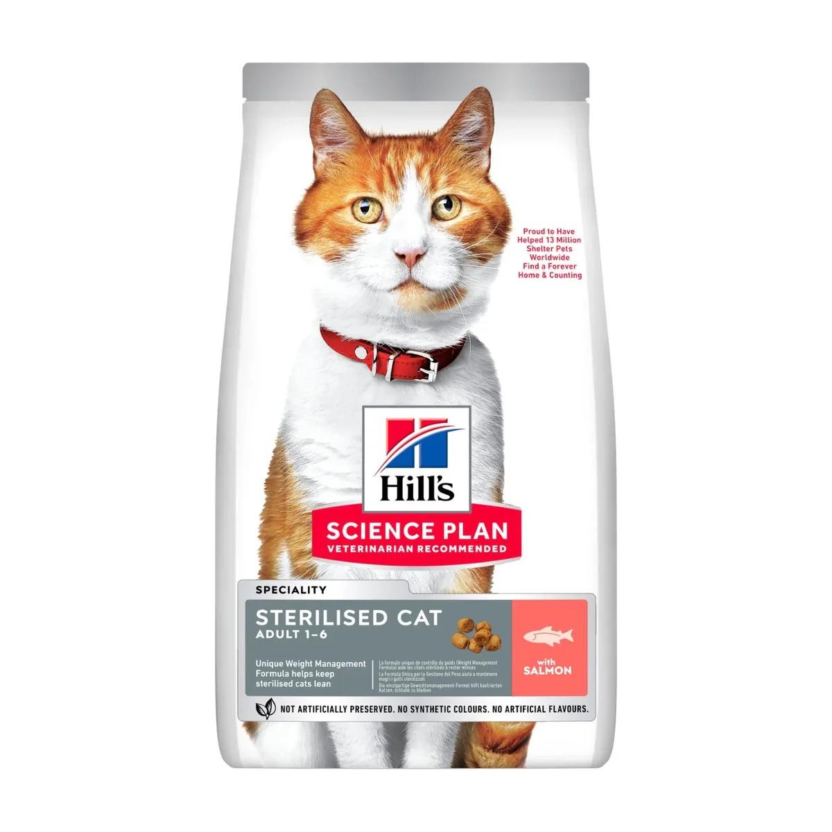 Hill's Science Plan Croquettes Pour Chat Stérilisé Au Saumon 10 kg