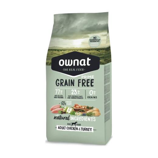 Ownat Grain Free Prime Aliment Sec Chien Adult Poulet & Dinde 12 kg, Ownat à Casablanca