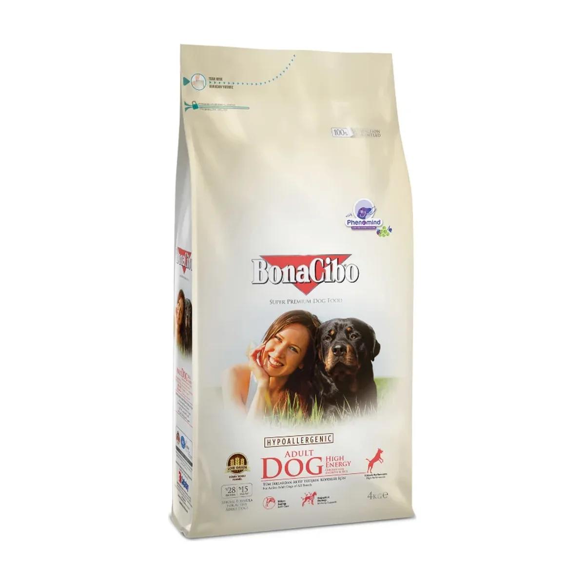 BonaCibo Croquette pour chien Haute énergie 4 kg.