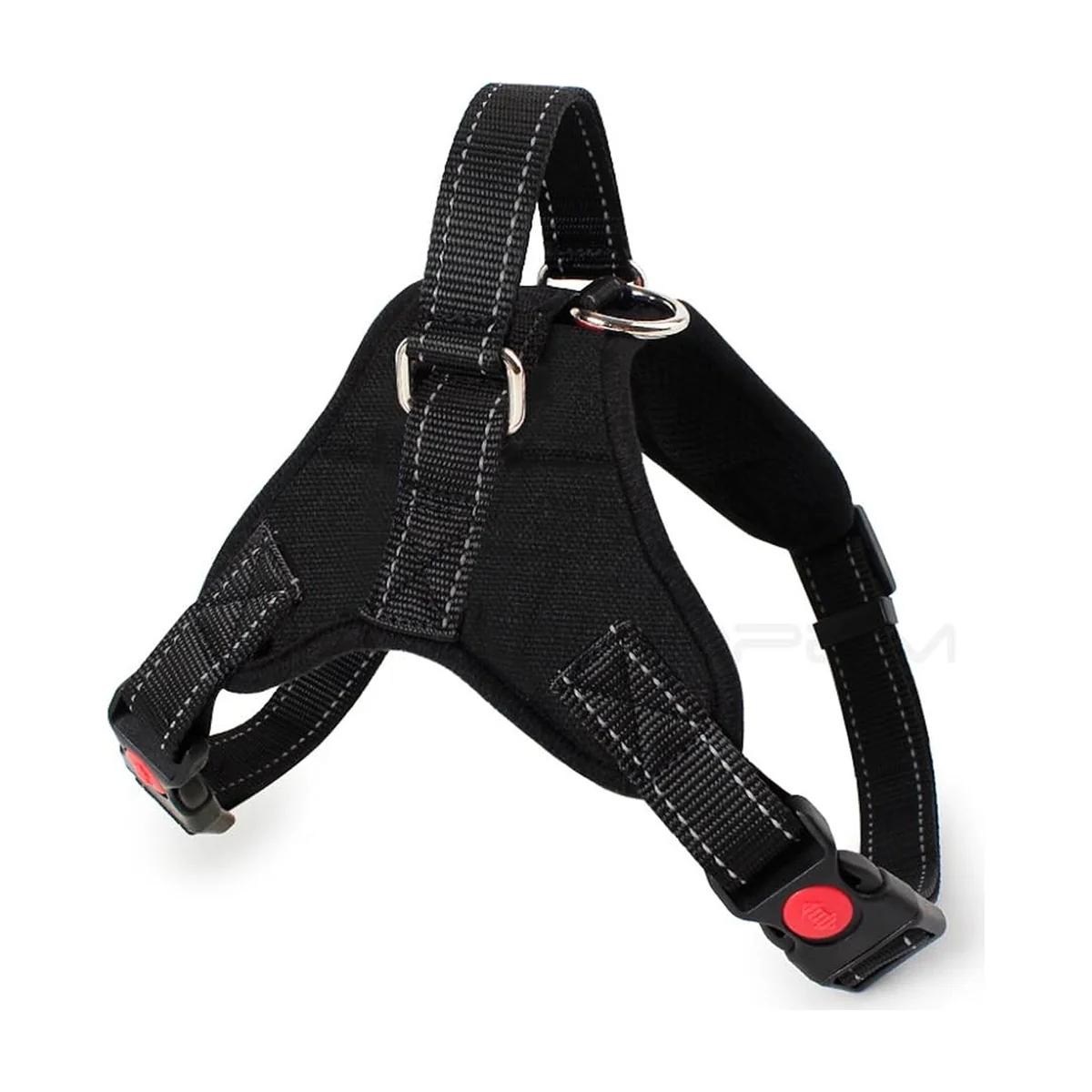 Harnais réglable Noir pour chien – Confort et Sécurité Taille L