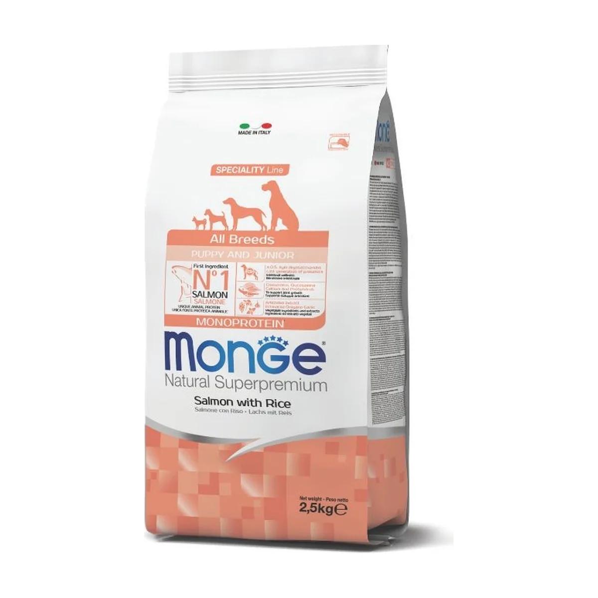 Monge Monoprotéine Speciality Line Croquettes Chiot/Puppy Saumon 2,5 kg