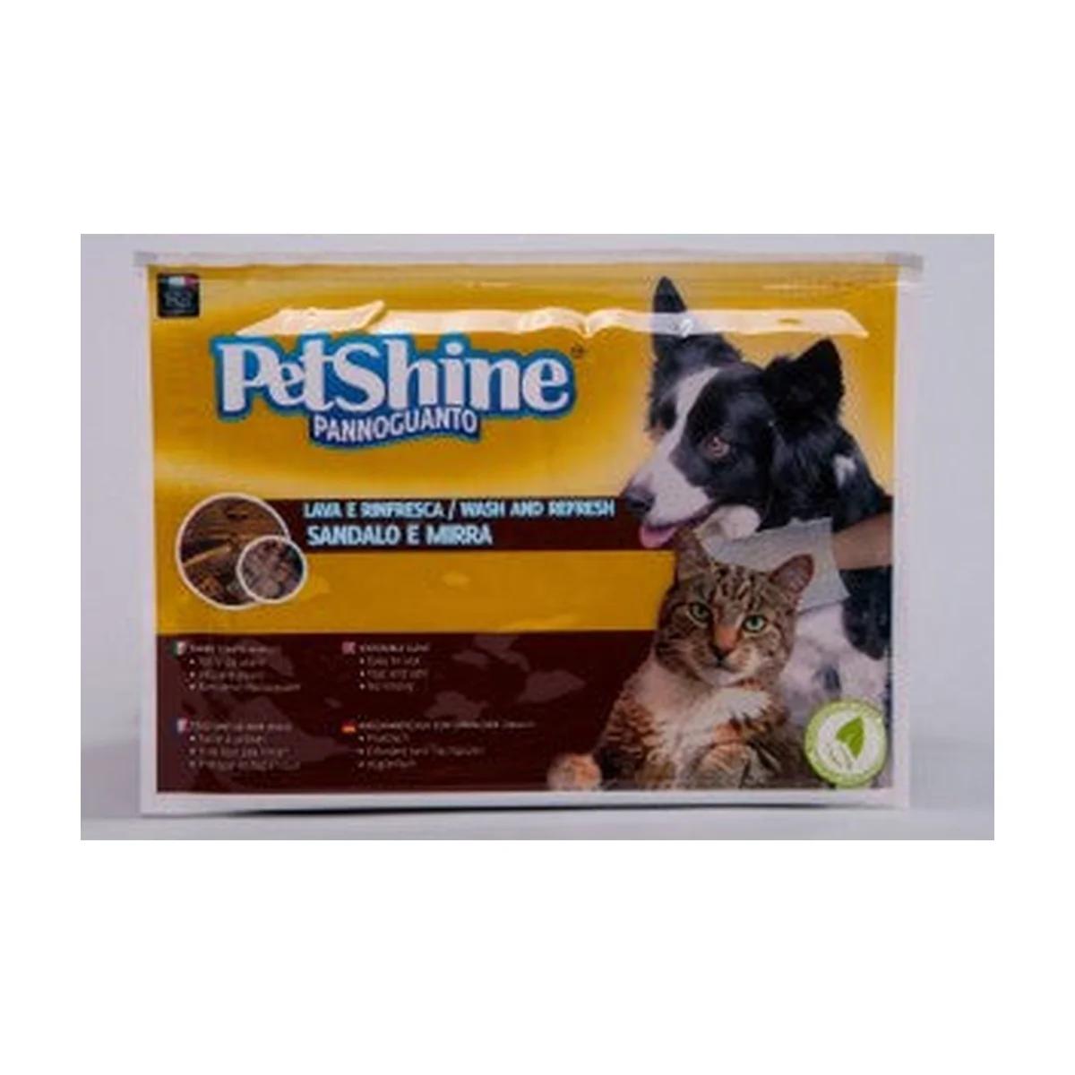 Petshine Gant humide parfum bois de santal et myrrhe pour chien et chat