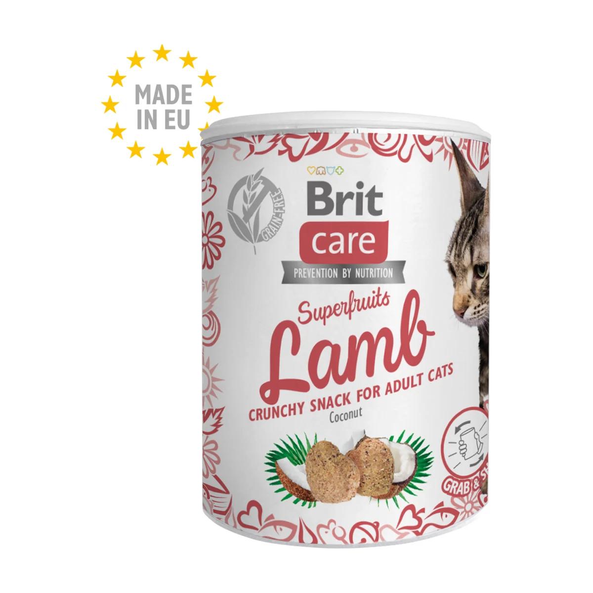 Brit Care Shake Shake Superfruits friandises croustillantes agneau et noix de coco pour chat 100 g