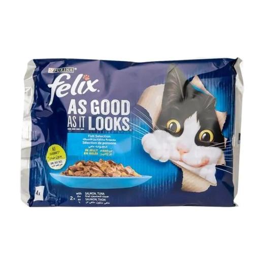 Paté pour Chat Felix Sélection de Poissons 4x85 g