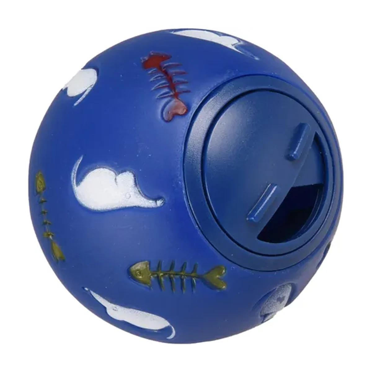 Flamingo Tarvos Balle à friandises pour chat bleu foncé