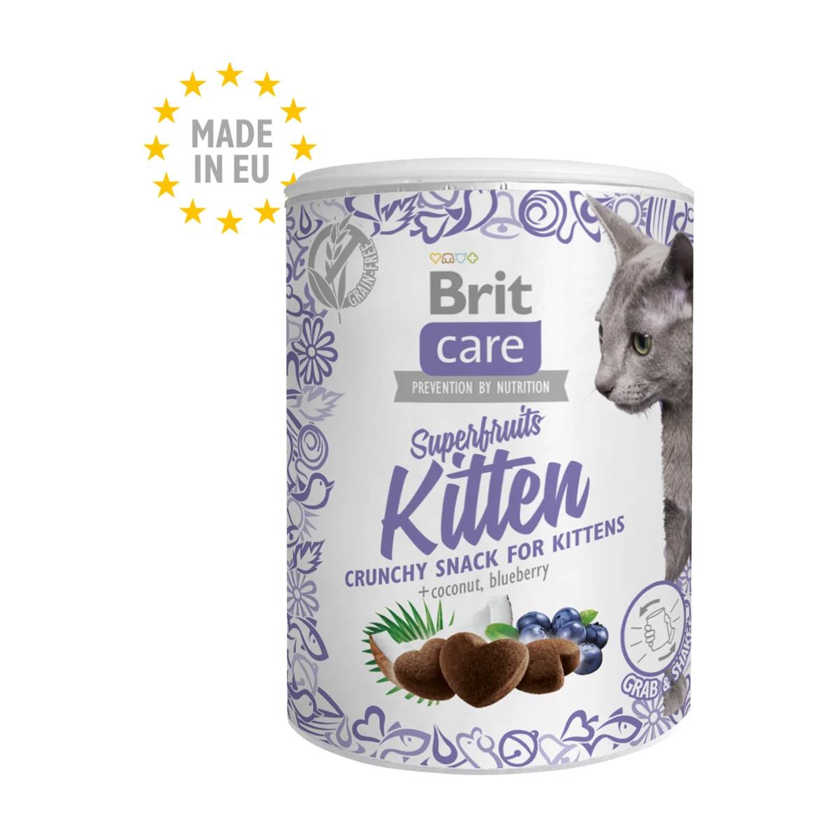 Brit Care Cat Snack Shake Shake Superfruits friandises croustillantes pour chaton 100 g