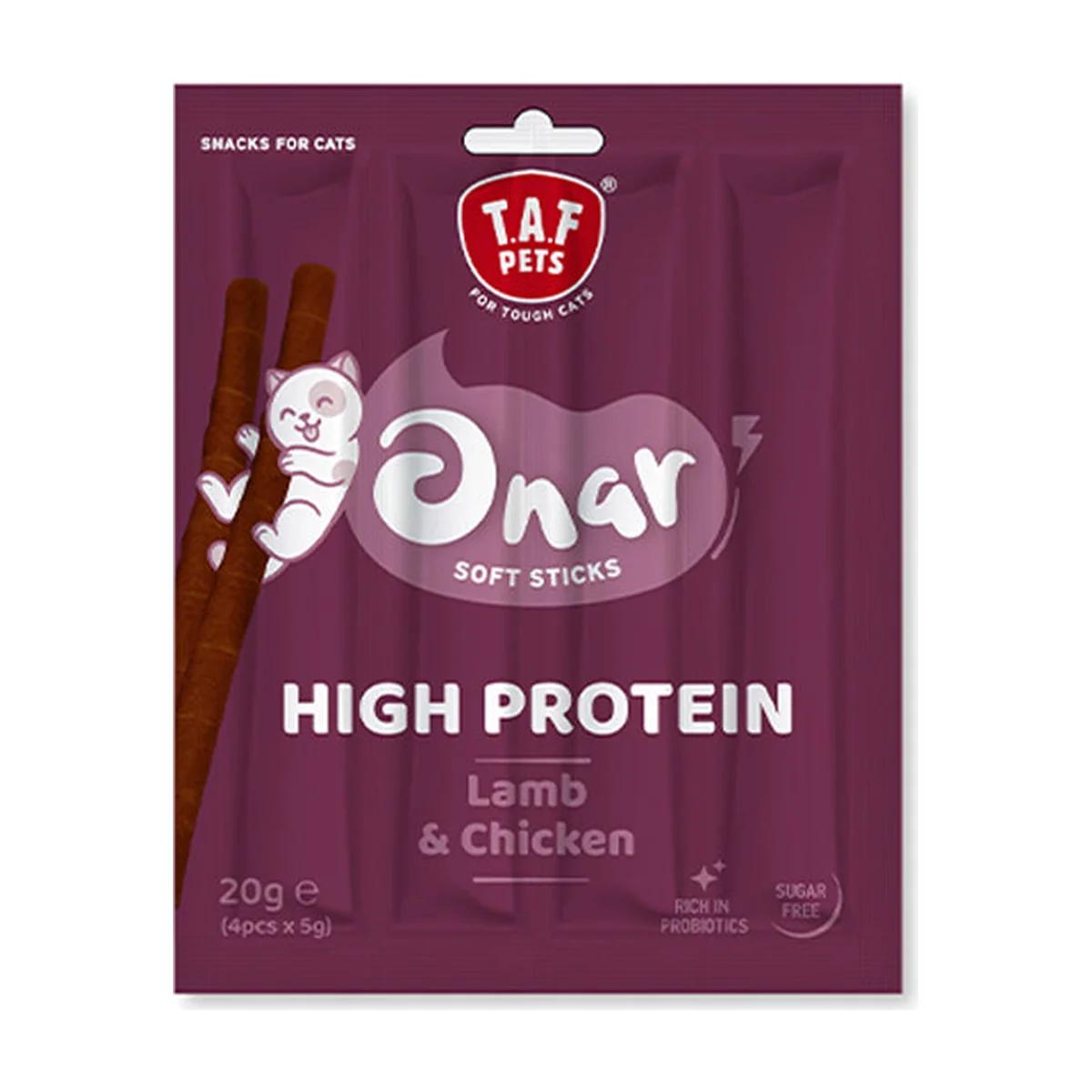 Onar Soft Sticks agneau et poulet, bâtonnets moelleux pour chat 20 g