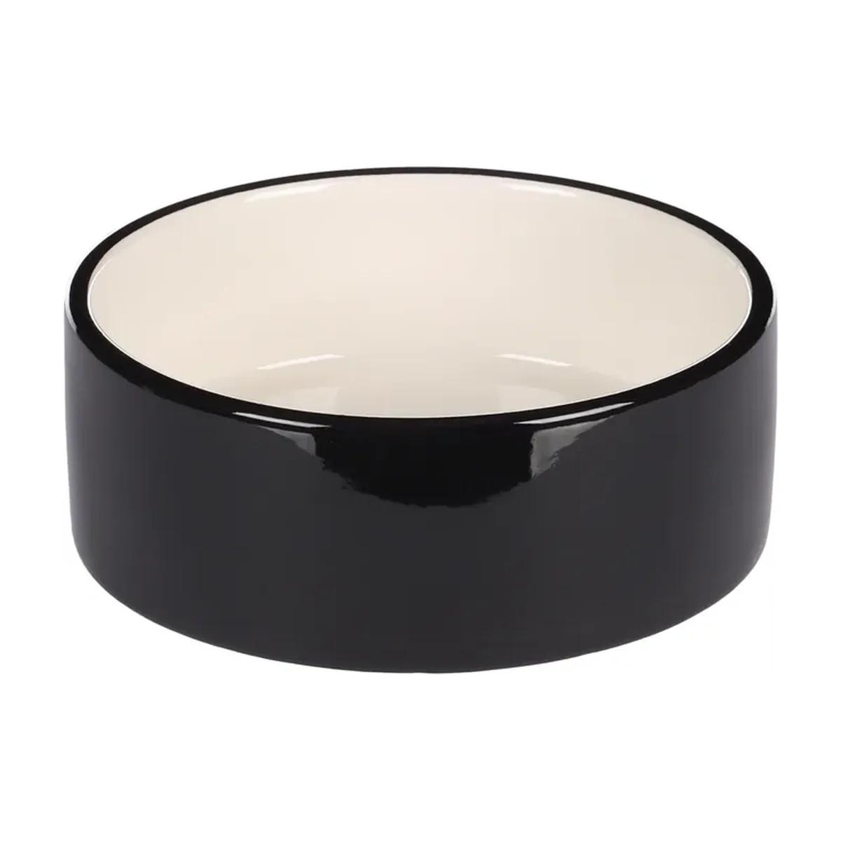 Flamingo Gamelle en céramique Rocky ronde noir et blanc 400 ml, Flamingo à Casablanca