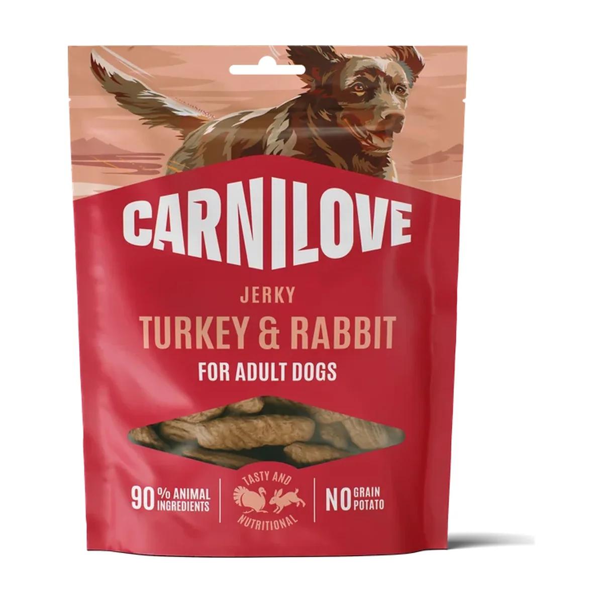 Carnilove Jerky friandises pour chien à la dinde et au lapin 100 g