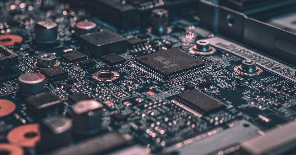 Circuit board representing API architecture