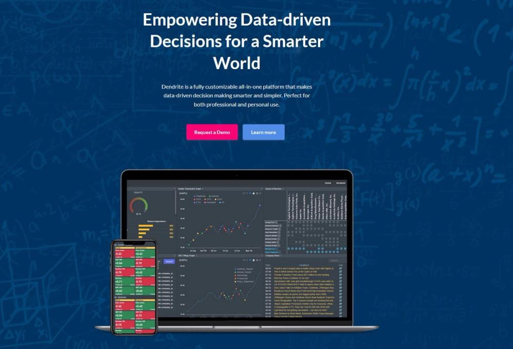 Screenshot of Dendrite | Machine Learning and Business Intelligence