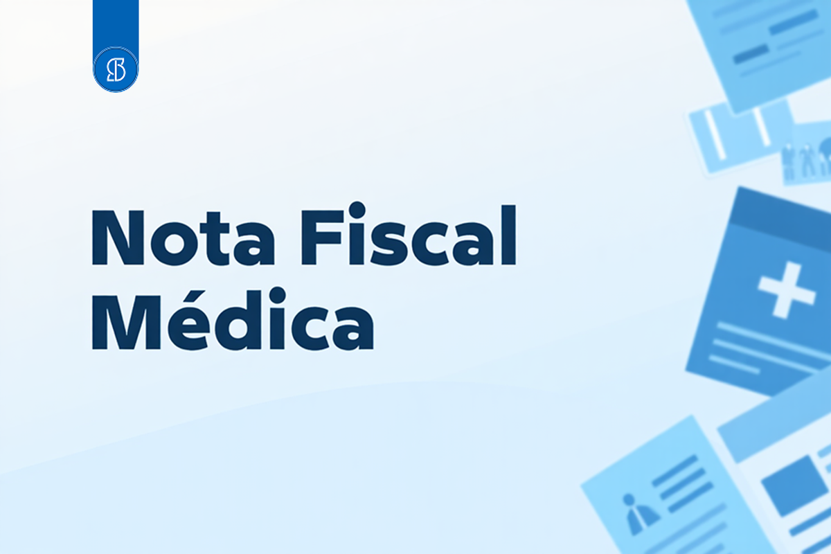 Texto com Nota Fiscal Médica.