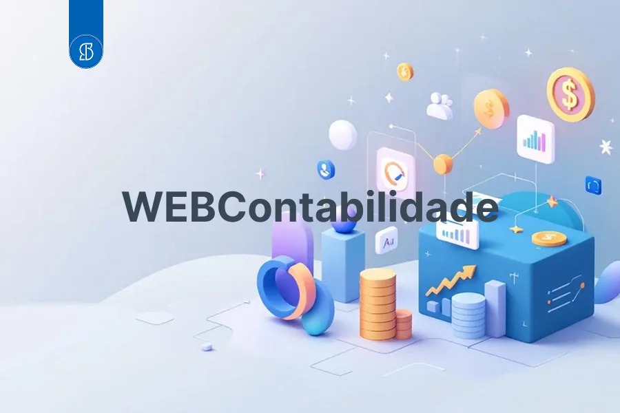 Composição tridimensional de maleta, moedas e ícones financeiros flutuando sobre fundo claro