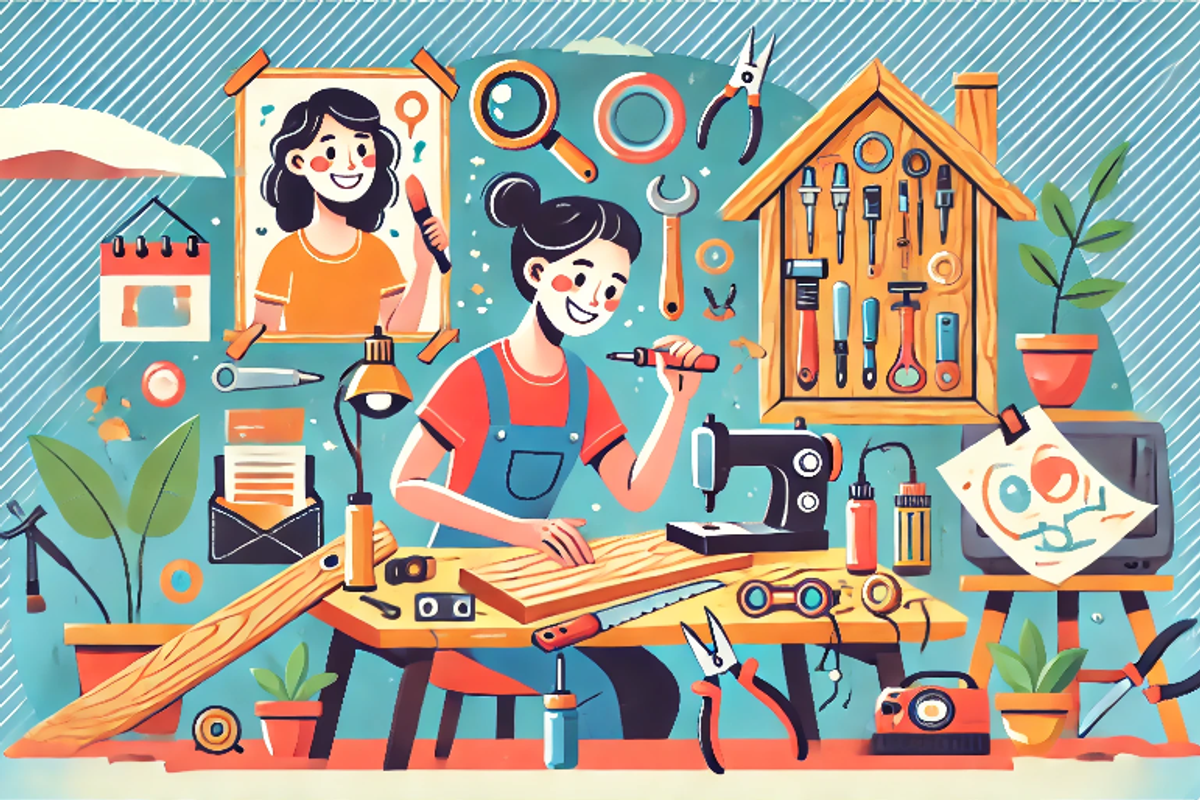 Ilustração de Trabalhador Autônomo em Home Office.