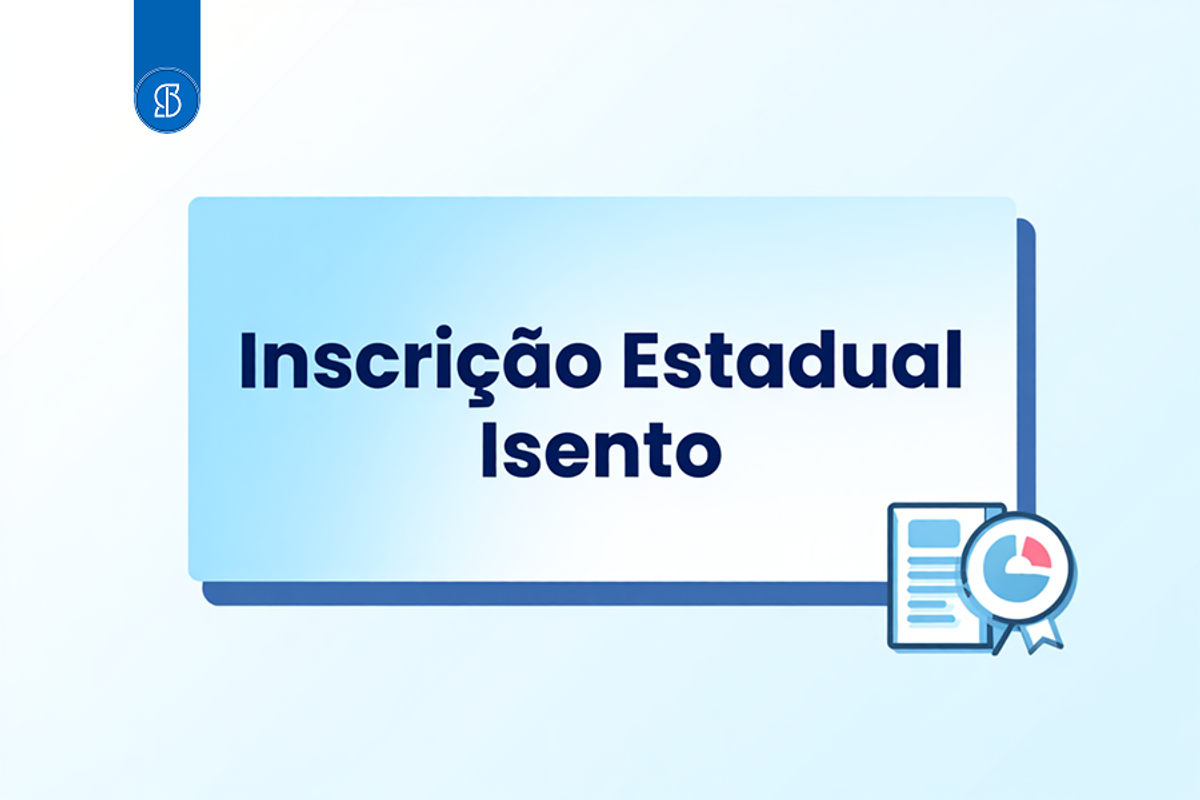 Texto com a escrita Inscrição Estadual Isento