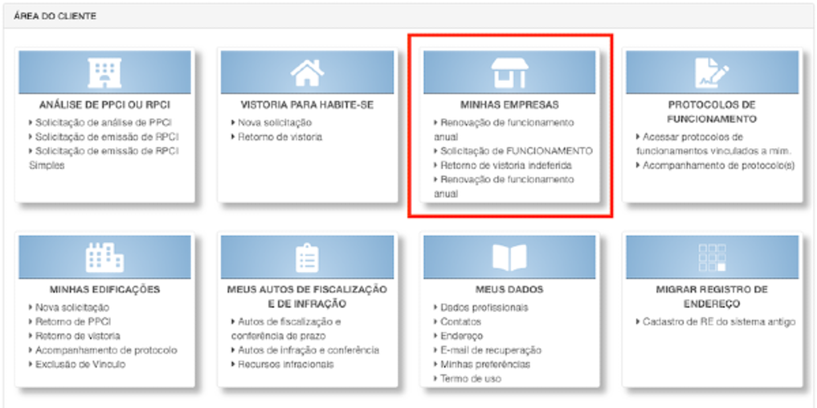 Guia de Empresas no Corpo de Bombeiros Militar de Santa Catarina 
