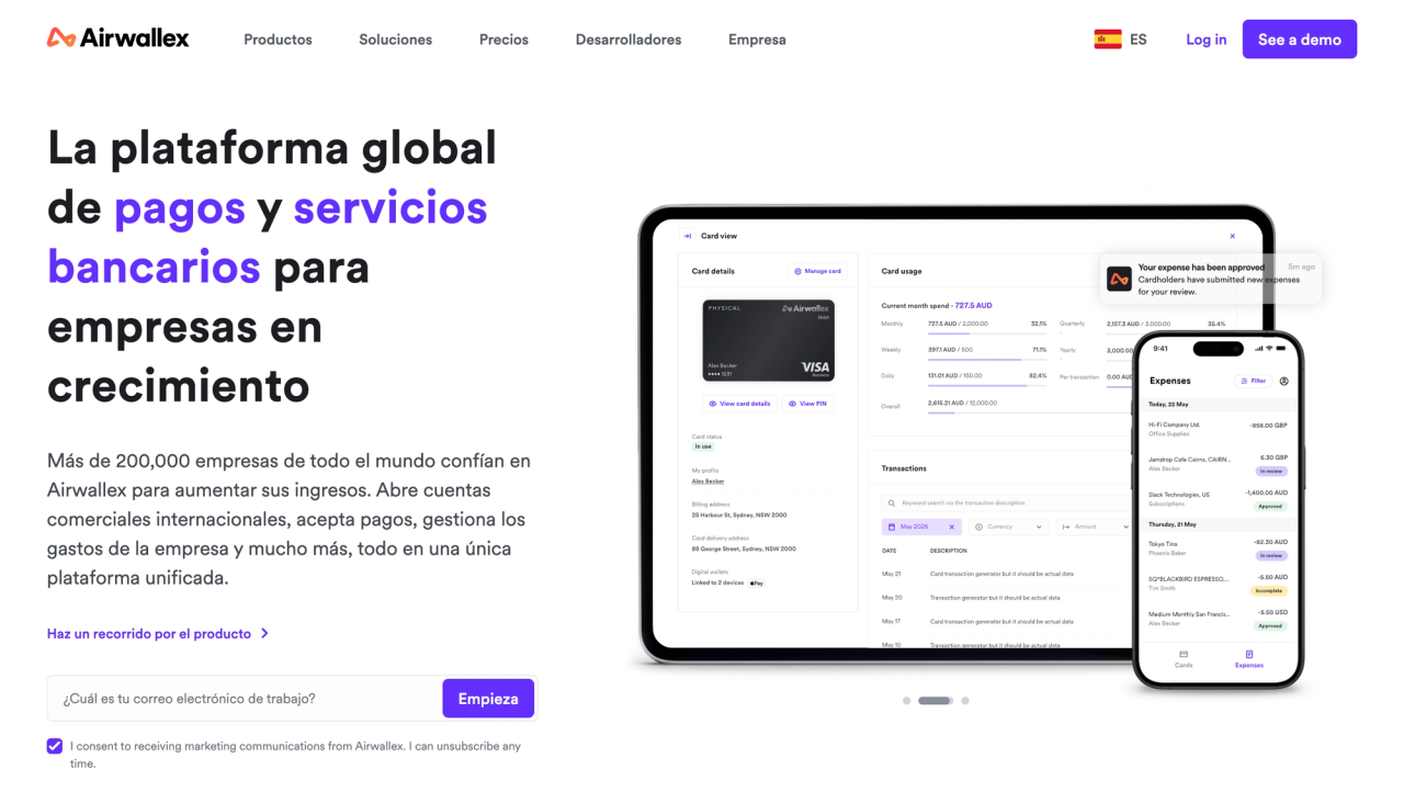 Airwallex Homepage