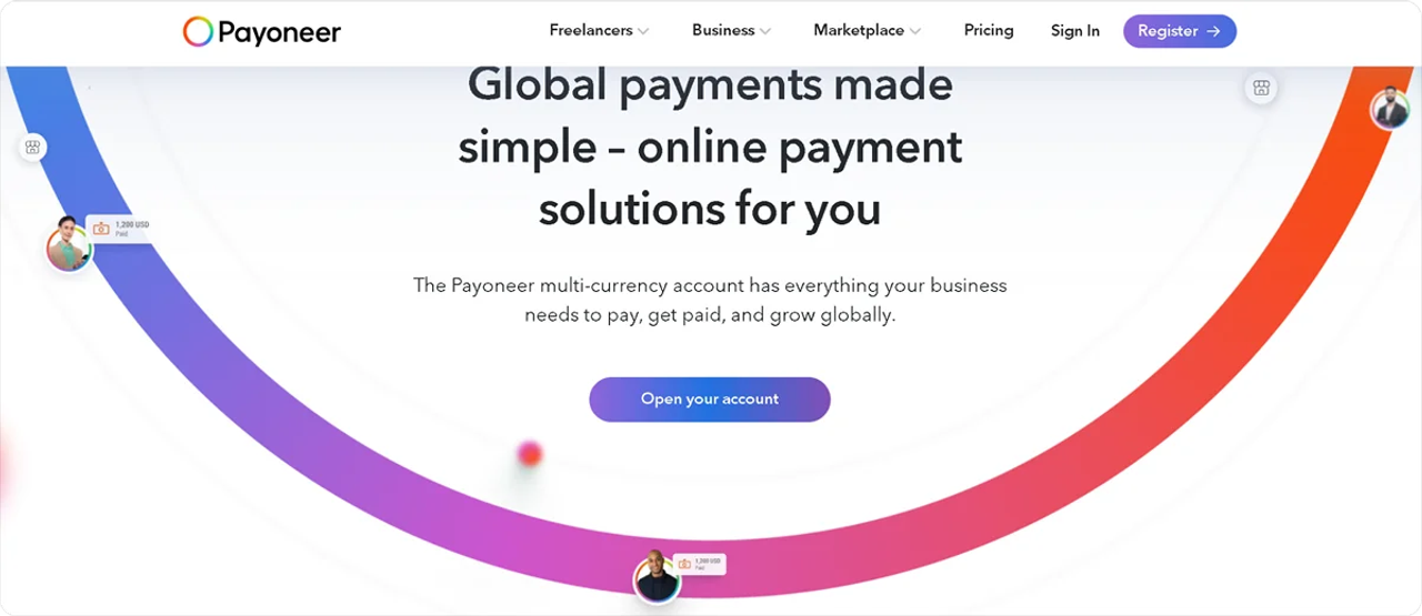 Payoneer Homepage