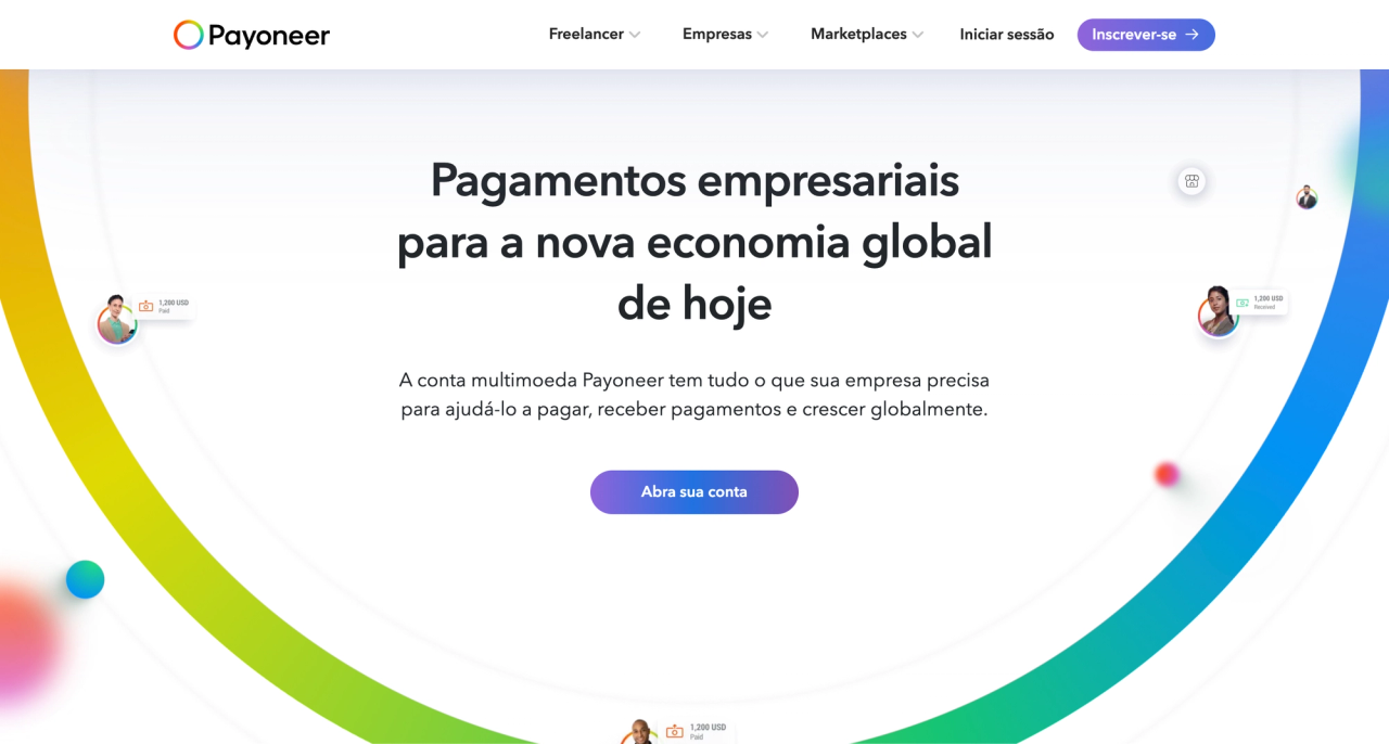 Payoneer Homepage
