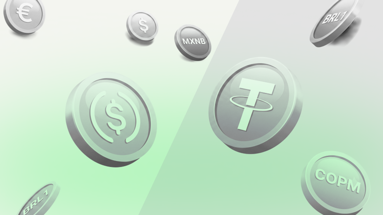 USDT vs USDC vs EURC vs MXNB vs BRL1 vs COPM: Qual Stablecoin sua Empresa Deve Usar?