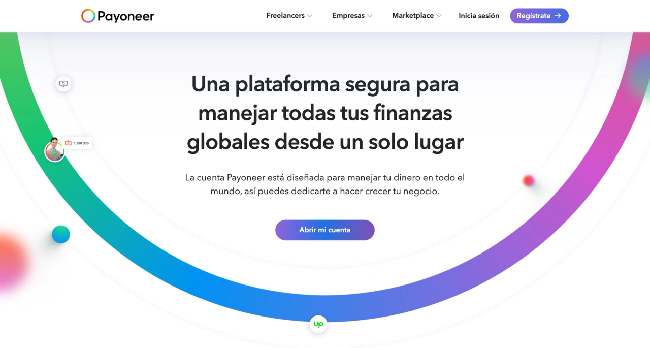 Payoneer Homepage