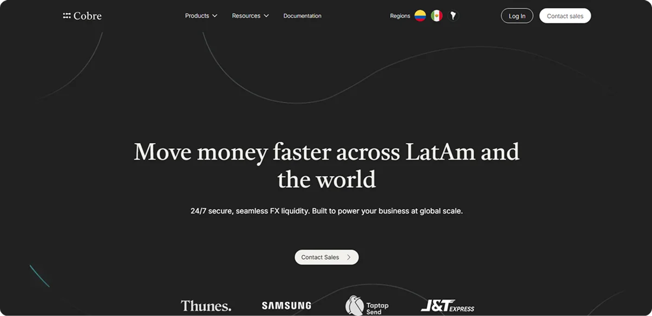 Cobre homepage