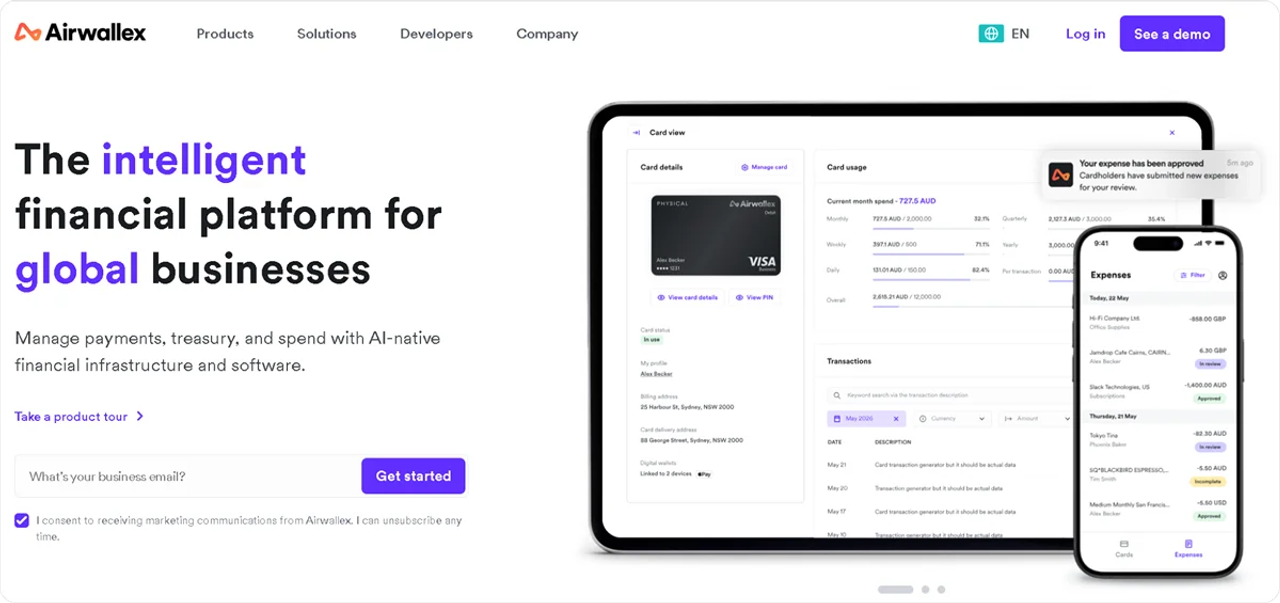 Airwallex Homepage