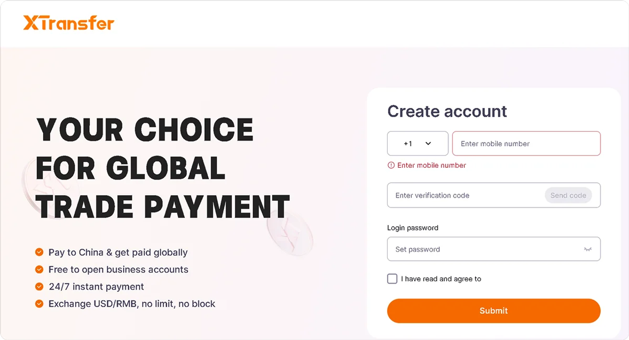 XTransfer Homepage