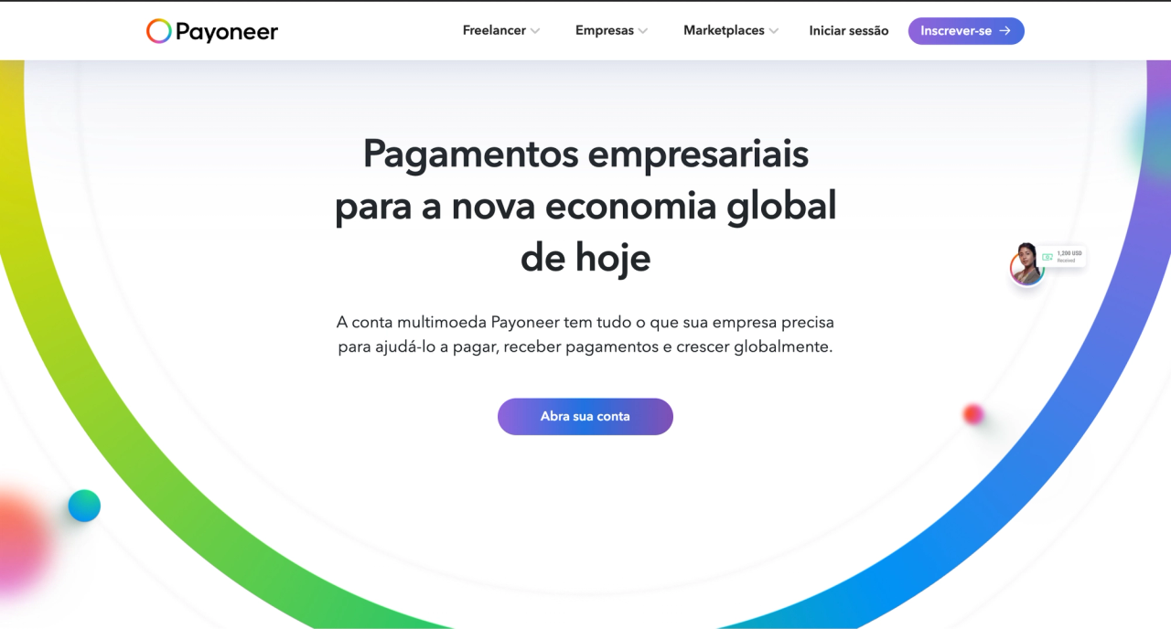 Payoneer Homepage