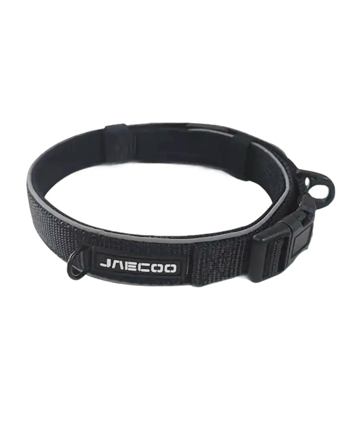 Genuine JAECOO dog collar in black webbing with branded label