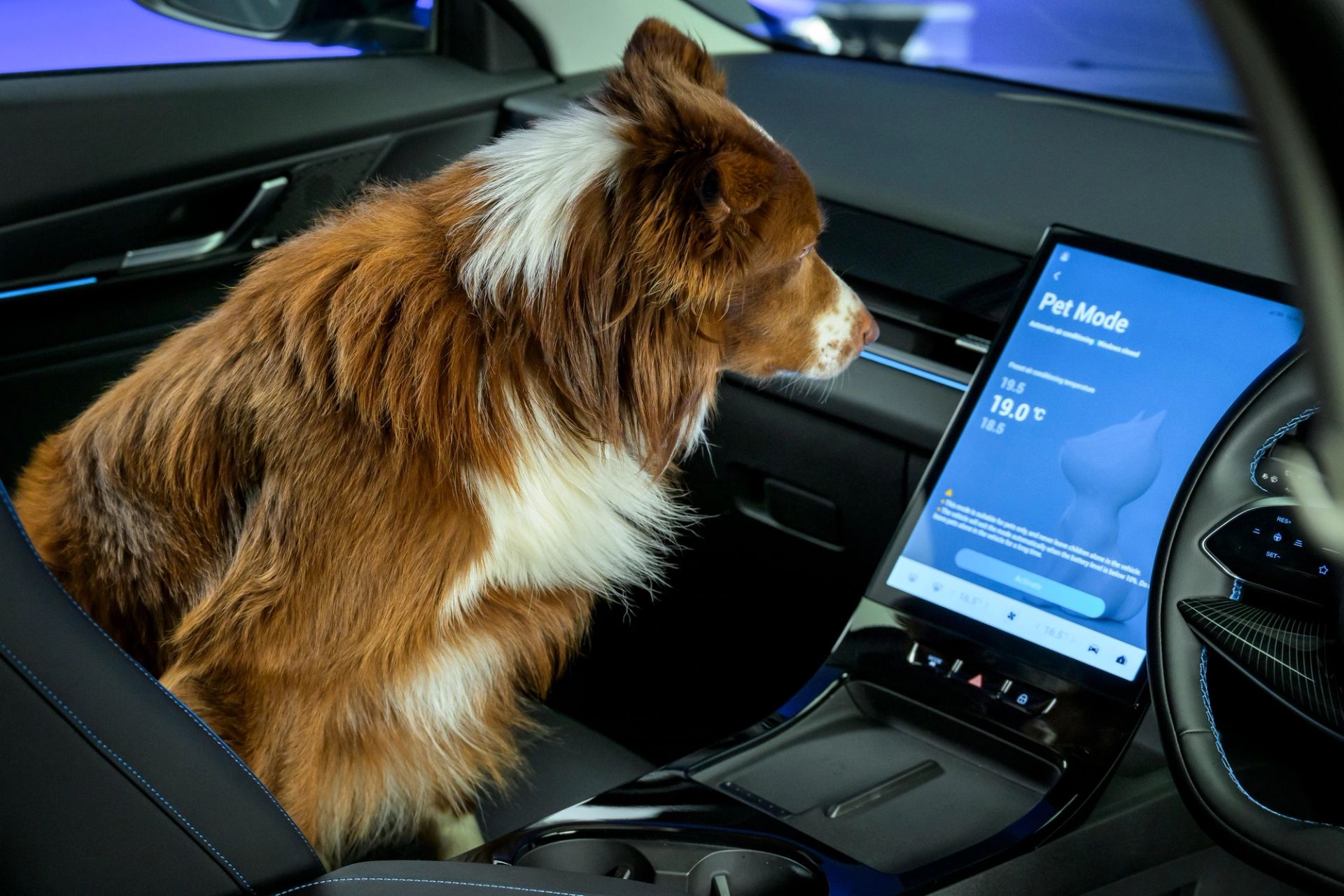 JAECOO 5 drive mode selection on the touchscreen