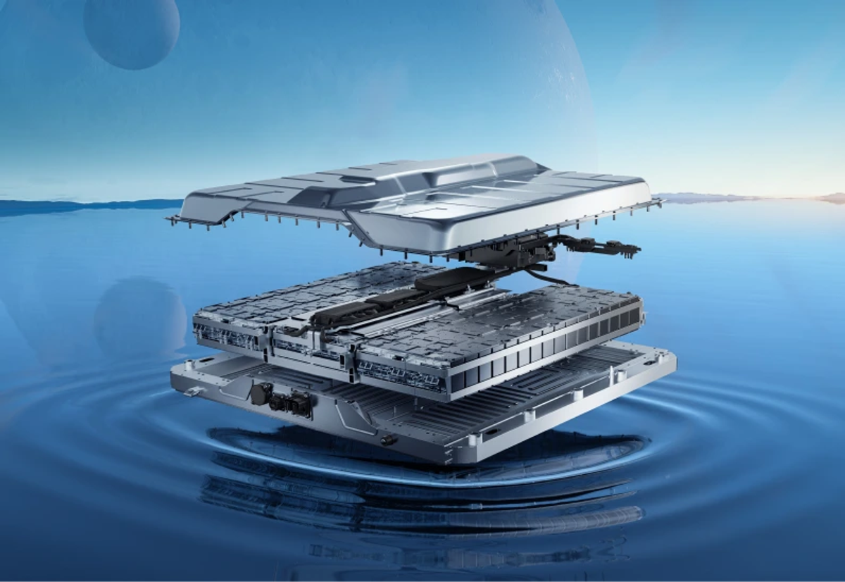 Exploded view of the SHS battery pack