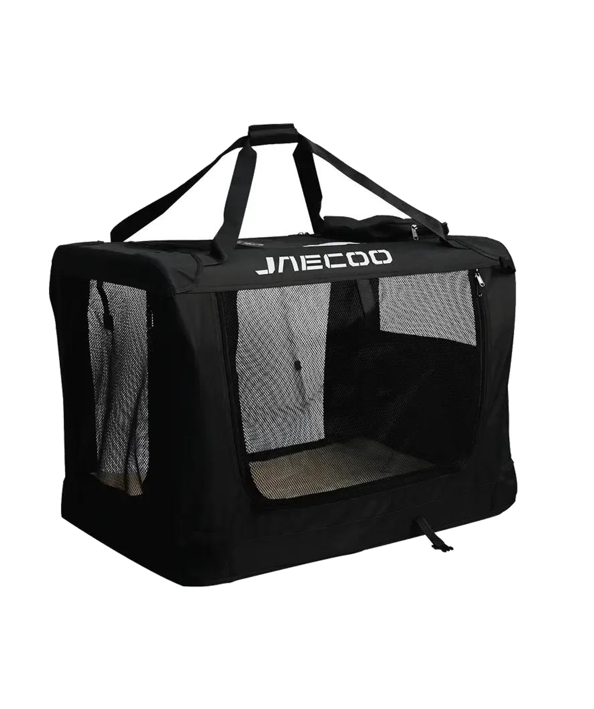 JAECOO branded soft-sided pet crate with mesh ventilation panels