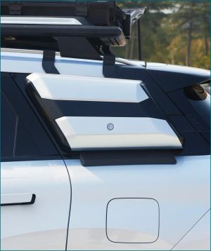 Adventure Pack side ladder mounted to the vehicle