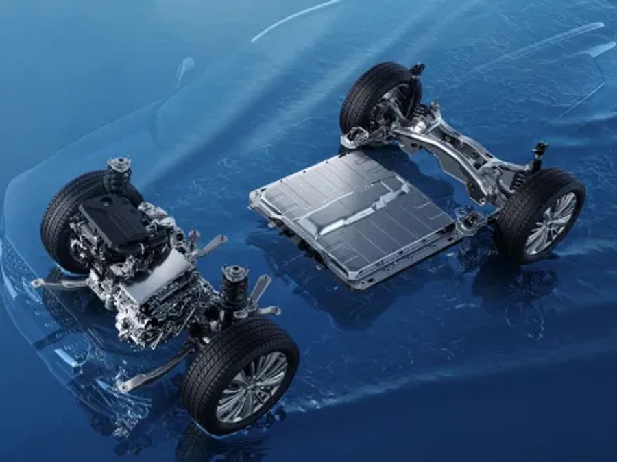SHS rolling chassis with battery pack illustration