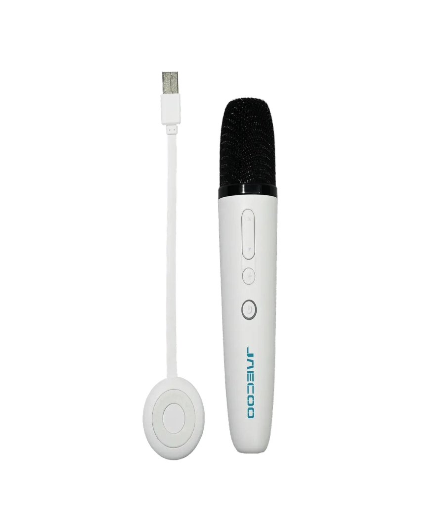 JAECOO branded karaoke microphone with USB receiver