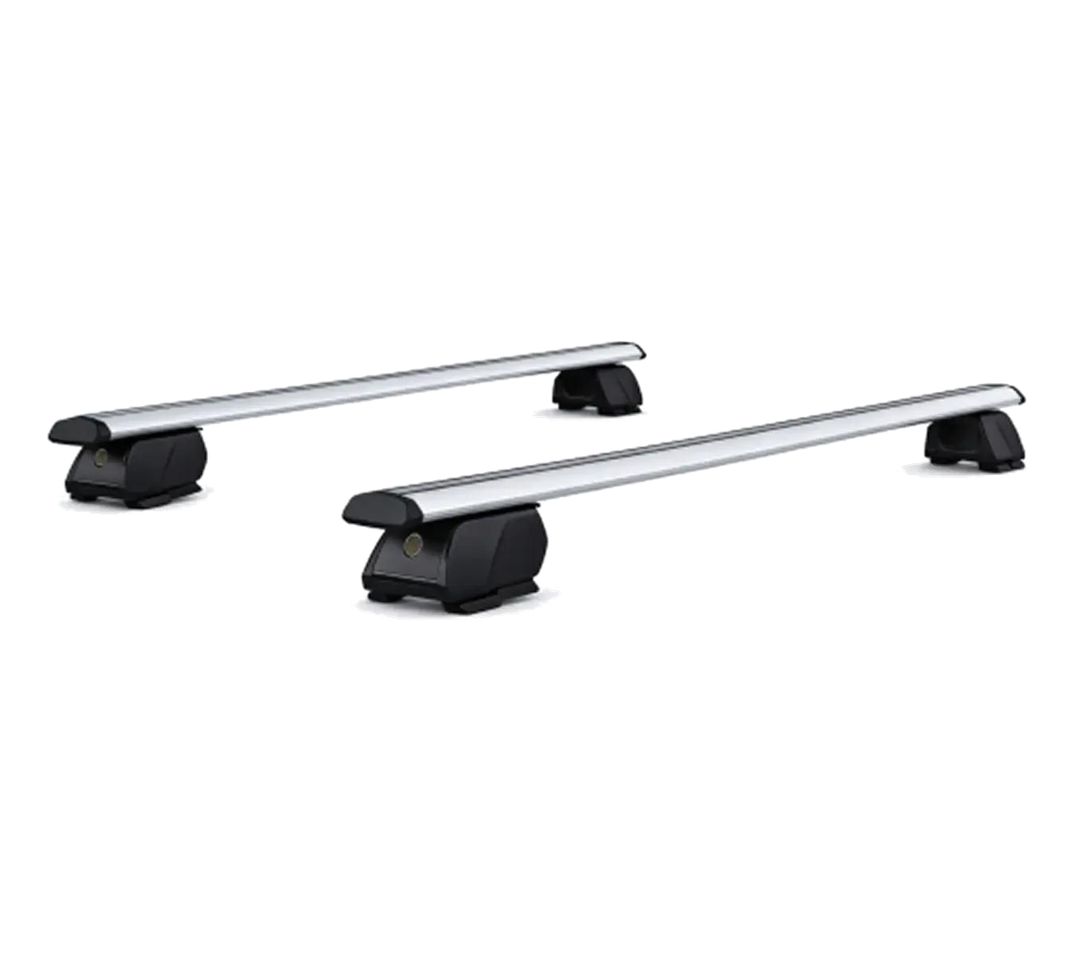 Pair of genuine JAECOO aluminium roof cross bars with mounting feet