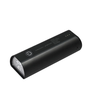 JAECOO outdoor boot-fitted flashlight, a compact black torch with an LED head
