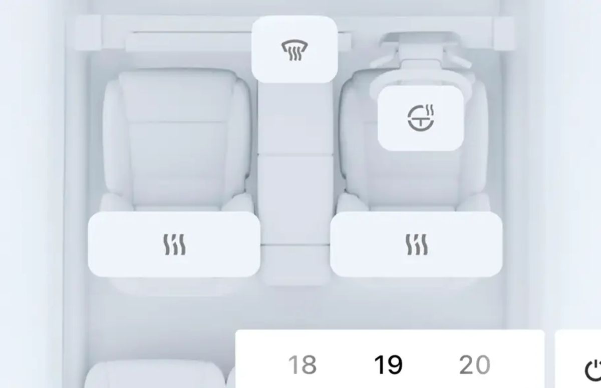 JAECOO app seat heating and climate controls