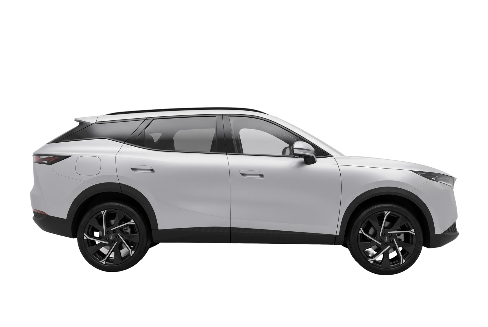 An OMODA 7 SHS plug-in hybrid SUV in Selena White