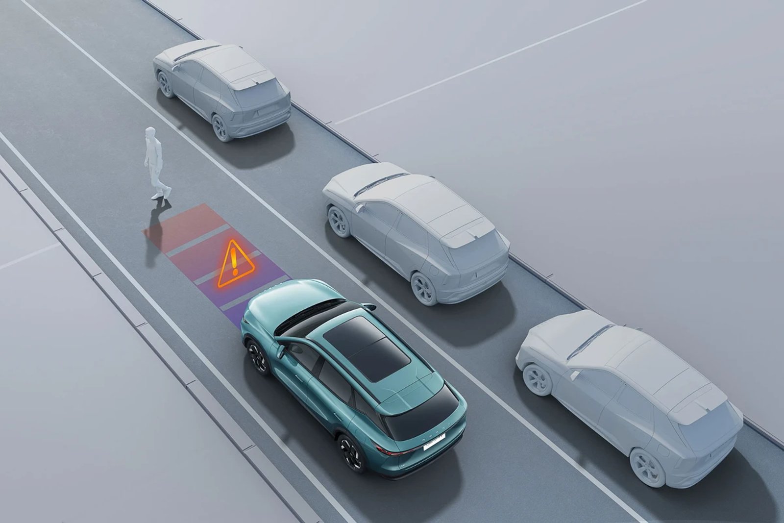 OMODA 7 front collision warning and autonomous emergency braking